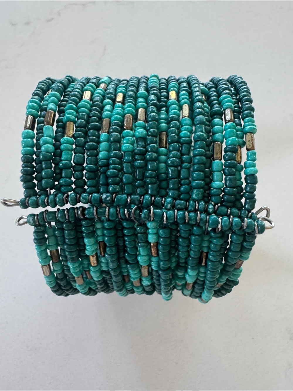 Turquoise Beaded Multi-Row Cuff Bracelet NEW!  ✨ - Picture 3 of 3